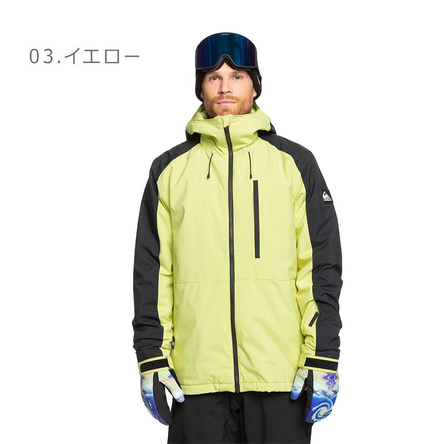 Analog スノーボードジャケット グレー/イエロー　ウェア Quiksilver（クイックシルバー） スノーウエア メンズ QUIKSILVER
