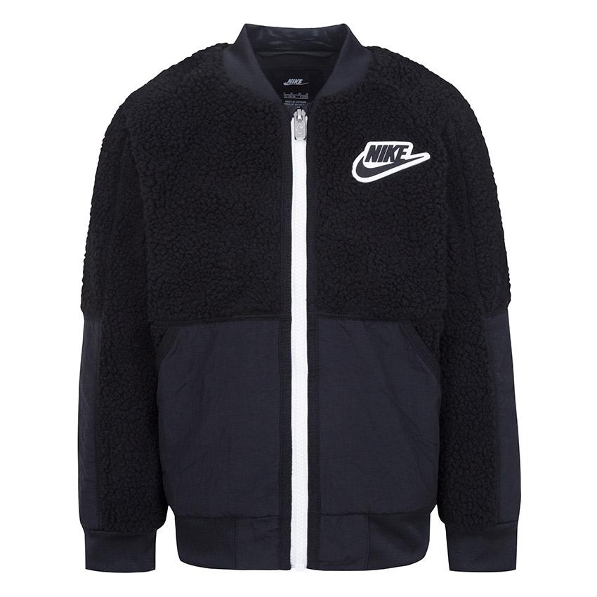 NIKE Jordan ジャケット　ボアアウター ブラック 140cm（S） NIKE JORDAN ボアジャケット フリースジャケット ブラック size S
