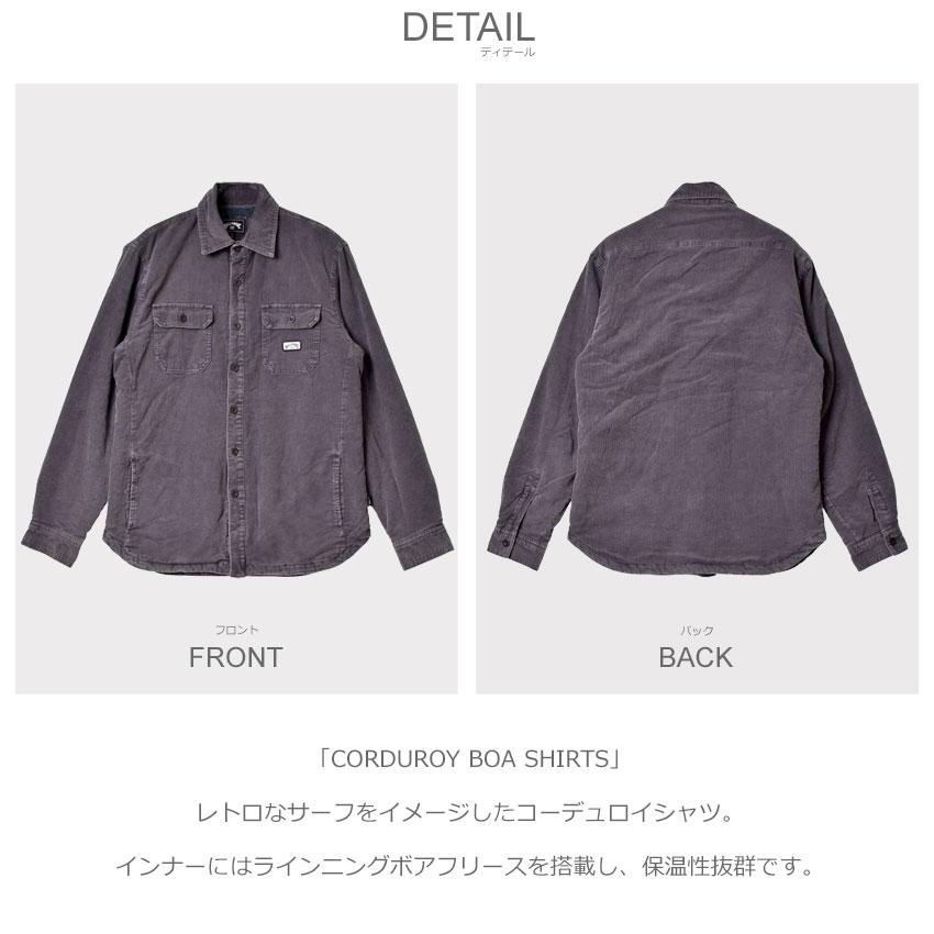 BILLABONG（ビラボン） 長袖シャツ メンズ コーデュロイ ボア シャツ 