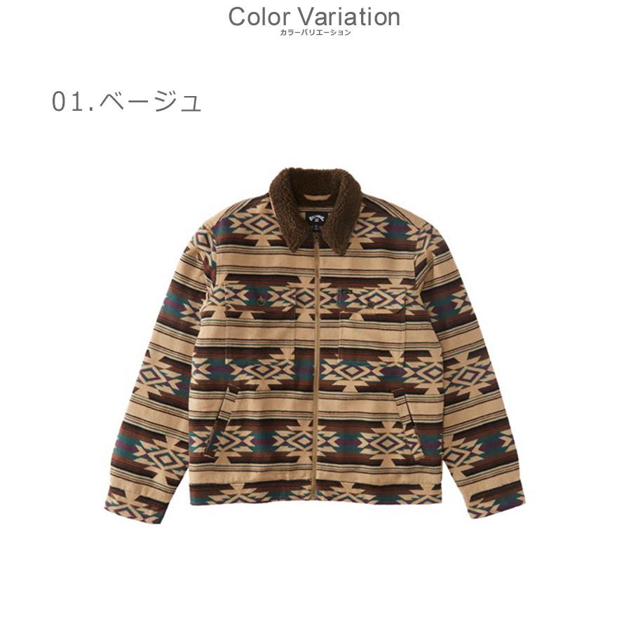 ビラボン ジャケット メンズ BILLABONG BD012760 ベージュ ネイビー 紺 アウター 上着 羽織 防寒 ジップアップ ネイティブ柄 ストリート サーフ シンプル ロゴ｜z-mall｜04