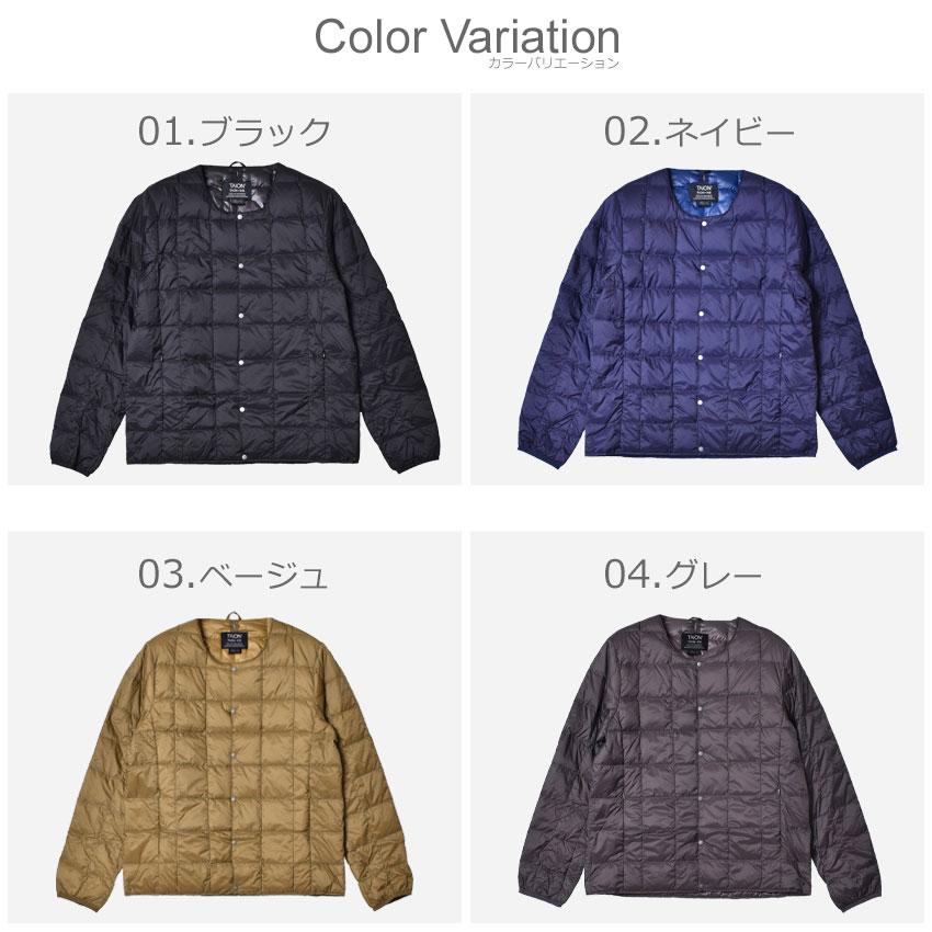 TAION（タイオン） ダウンジャケット メンズ ベーシック クルーネック