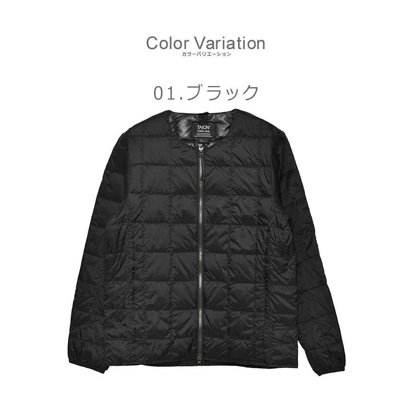 TAION（タイオン） ダウンジャケット メンズ クルーネック ダブル