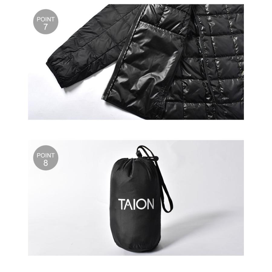 TAION（タイオン） ダウンジャケット メンズ クルーネック ダブル