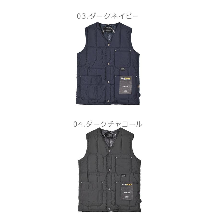TAION（タイオン） ダウンベスト メンズ レディース ワーク Vネック