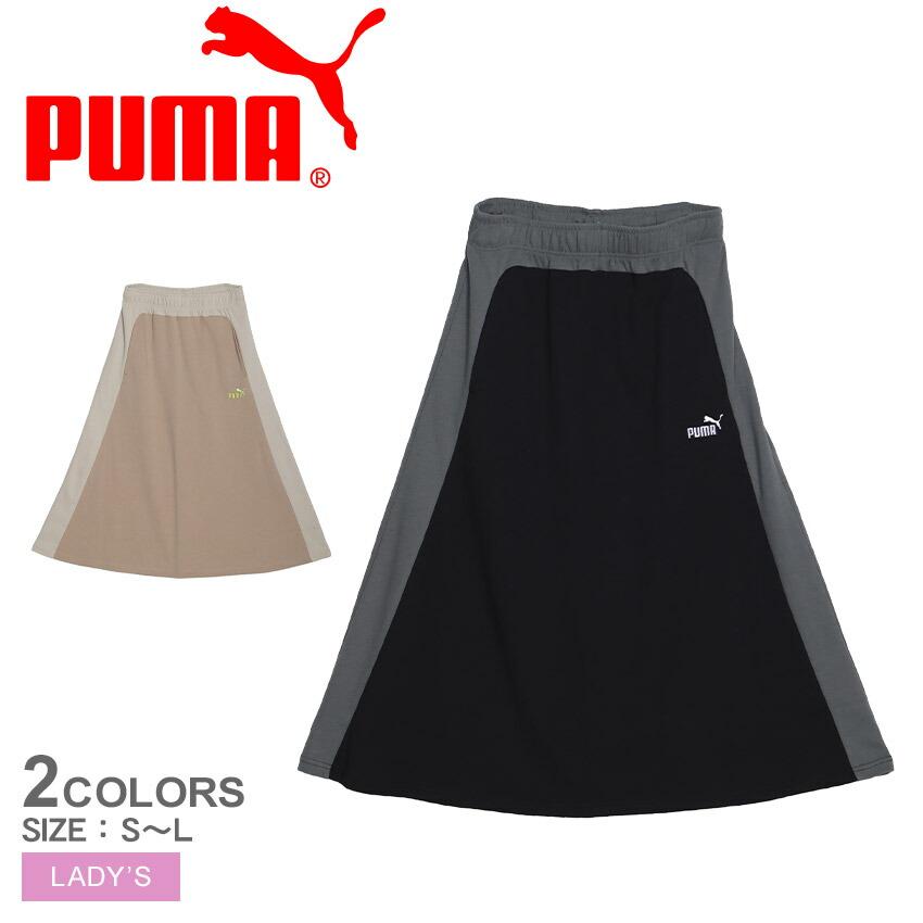 PUMA（プーマ） ロングスカート レディース PUMA 680703 ブラック 黒