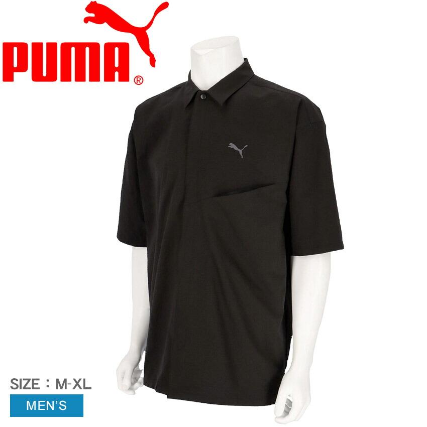 Puma 黒 長袖シャツとショートパンツセット O PUMA プーマ 半袖シャツ メンズ 687320 ブラック 黒 トップス ウェア