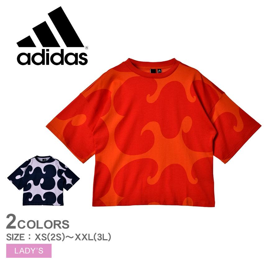 アディダス マリメッコ Tシャツ 波 オレンジ ジャージ ヨガウェア ウニッコ アディダス マリメッコ Tシャツ 波 オレンジ ジャージ