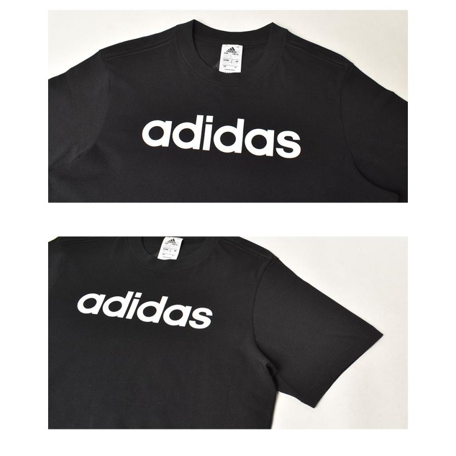 （ゆうパケット送料無料） アディダス 半袖Tシャツ メンズ エッセンシャルズ シングルジャージー リニア刺しゅうロゴ 半袖Tシャツ ADIDAS ECQ98 ブラック｜z-mall｜12