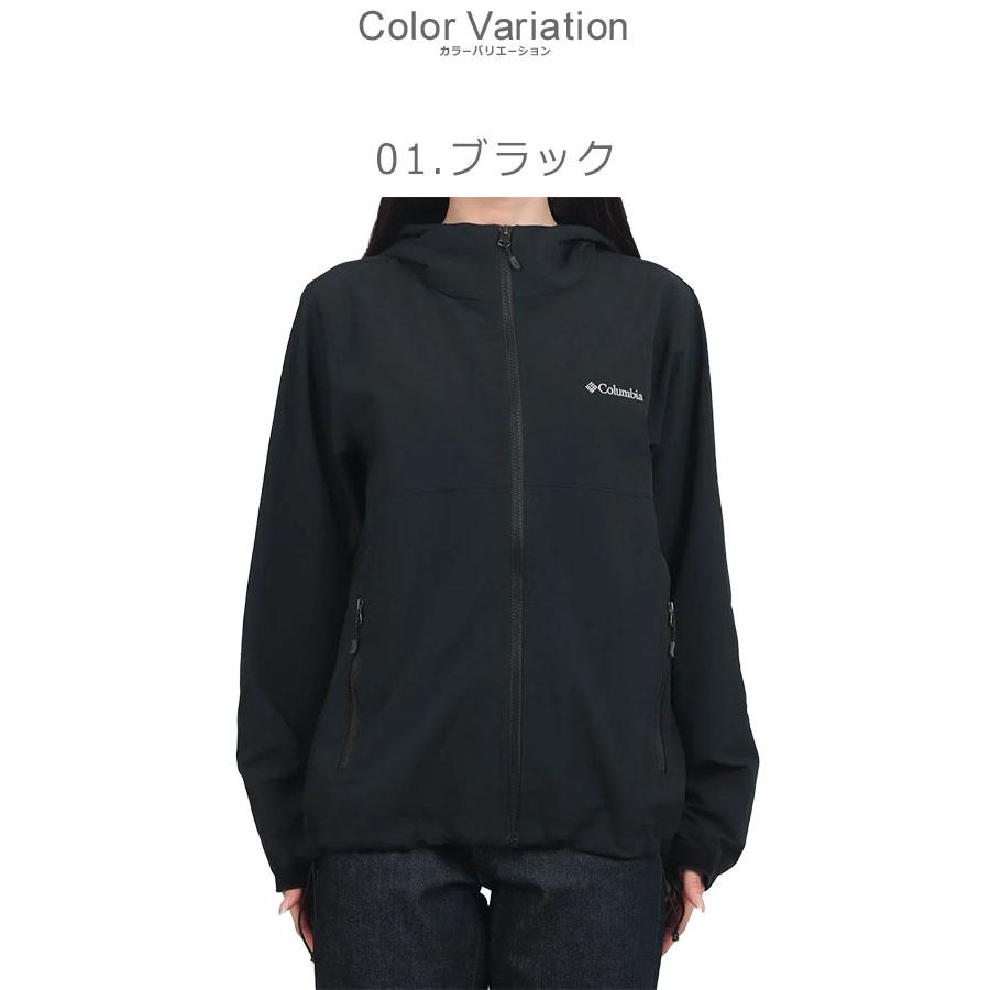 Columbia コロンビア ナイロンジャケット アウトドア フード 黒 L 