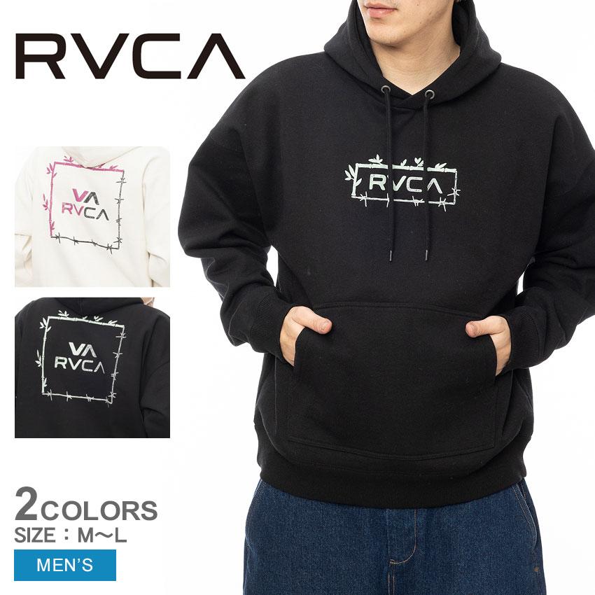 値下げしました　RVCA ブラック フードパーカー RVCA（ルーカ） パーカー メンズ ボーダード フード パーカー RVCA