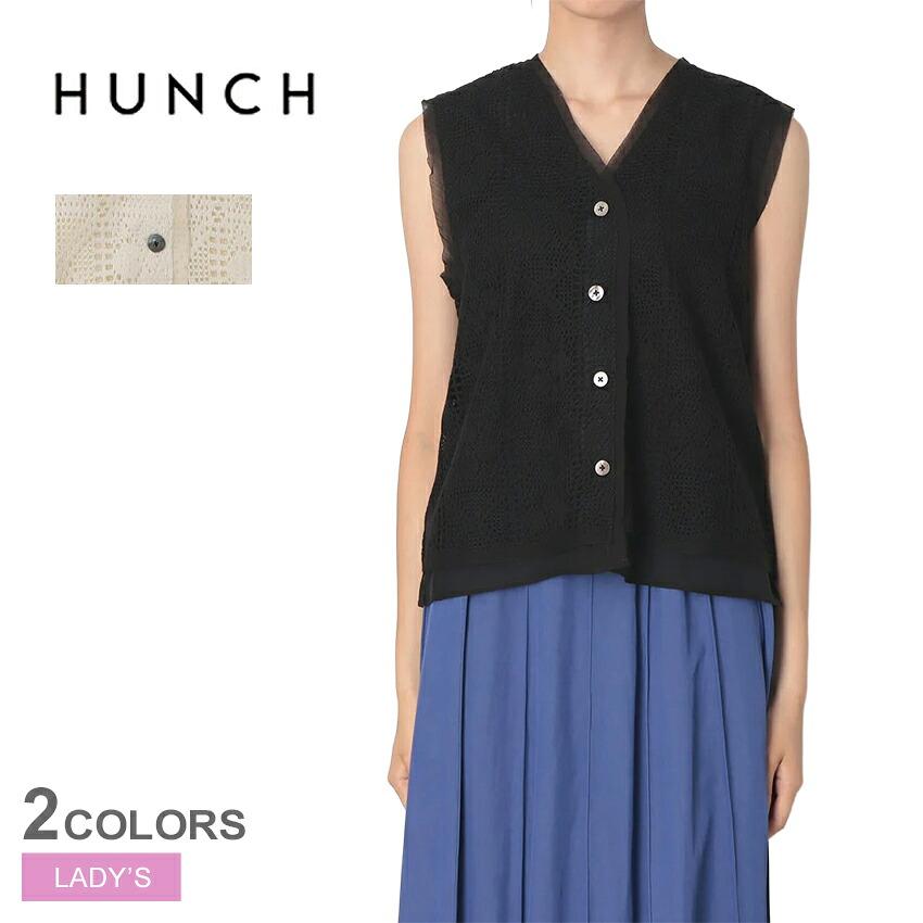 hunch（ハンチ） ベスト レディース レース×シアー布帛ベスト HUNCH