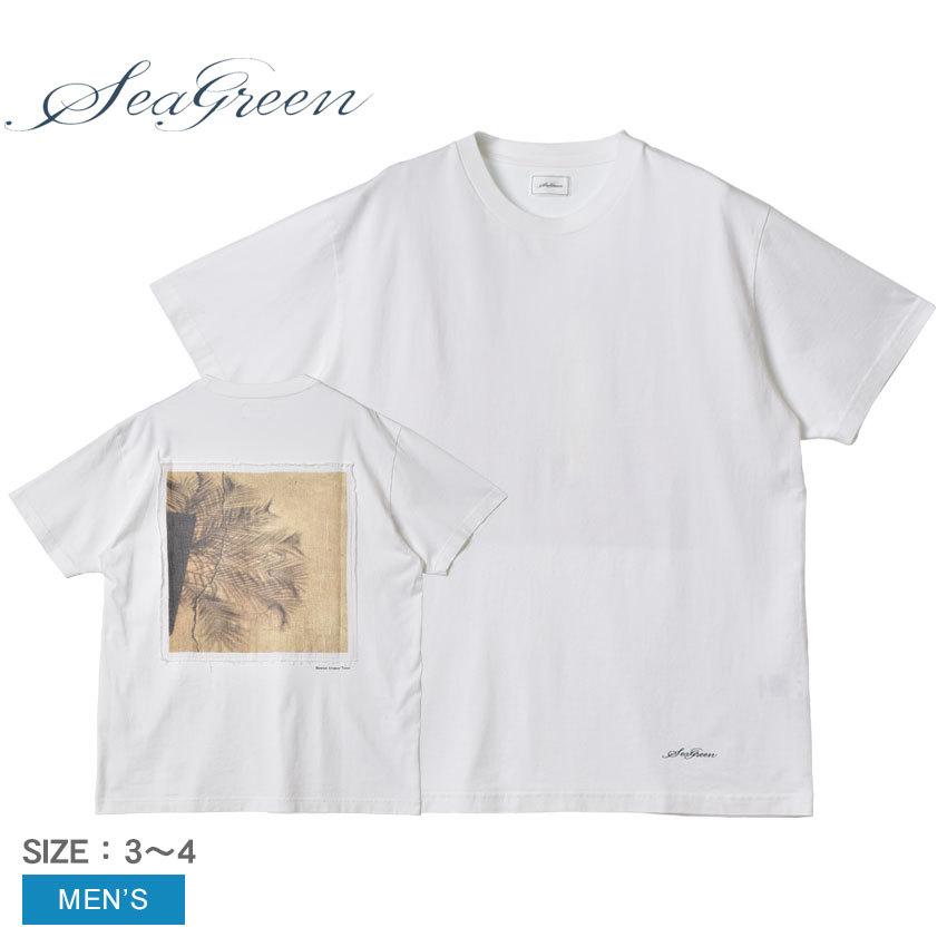 送料無料 シーグリーン 半袖Tシャツ メンズ ソフト ジャージー Tシャツ SEAGREEN MSEA22S8258-M 白 カットソー 無地｜z-mall