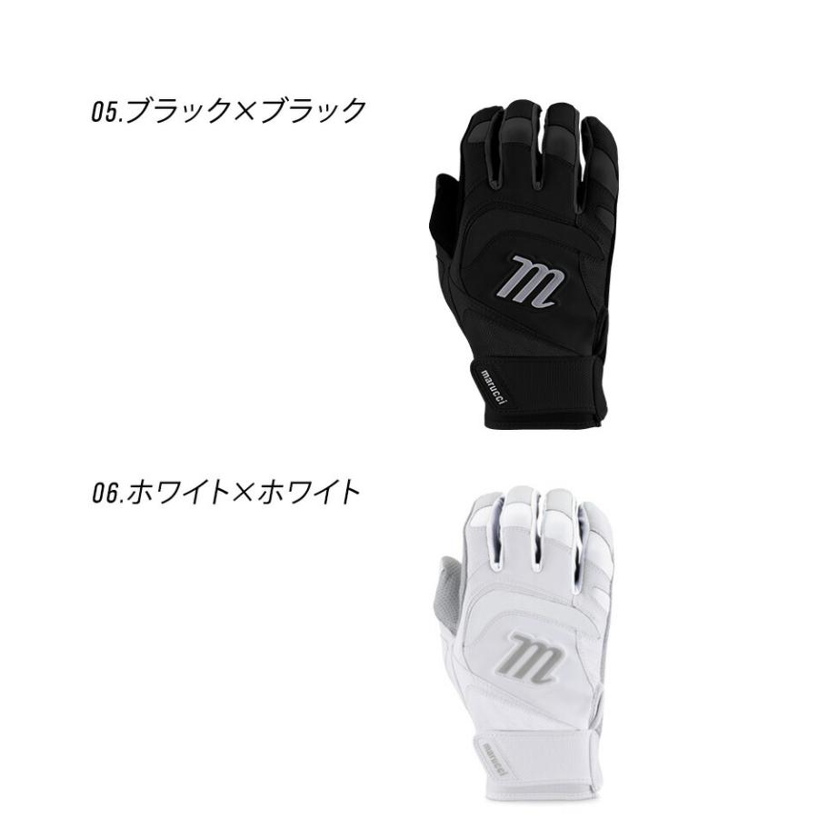 送料無料 マルーチ バッティンググローブ メンズ レディース SIGNATURE BATTING GLOVES marucci MBGSGN3 ブラック 黒 ホワイト 白 片手 右手｜z-mall｜10