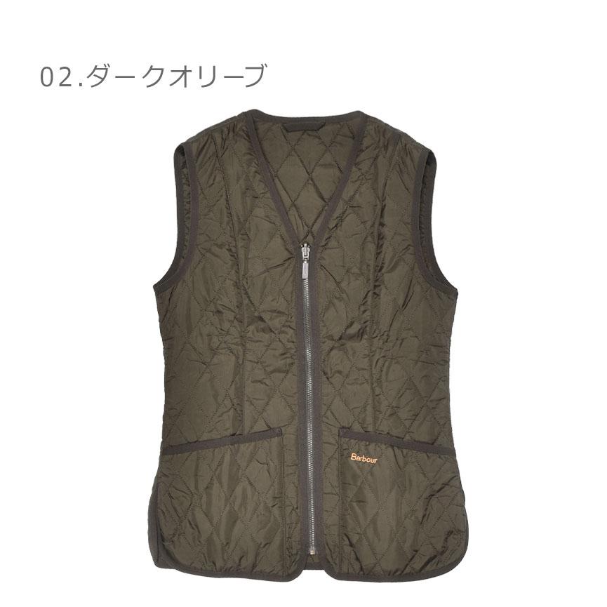 Barbour ダークオリーブ キルティングベスト Barbour（バブアー） ベスト レディース BARBOUR LLI0001 ブラック 黒