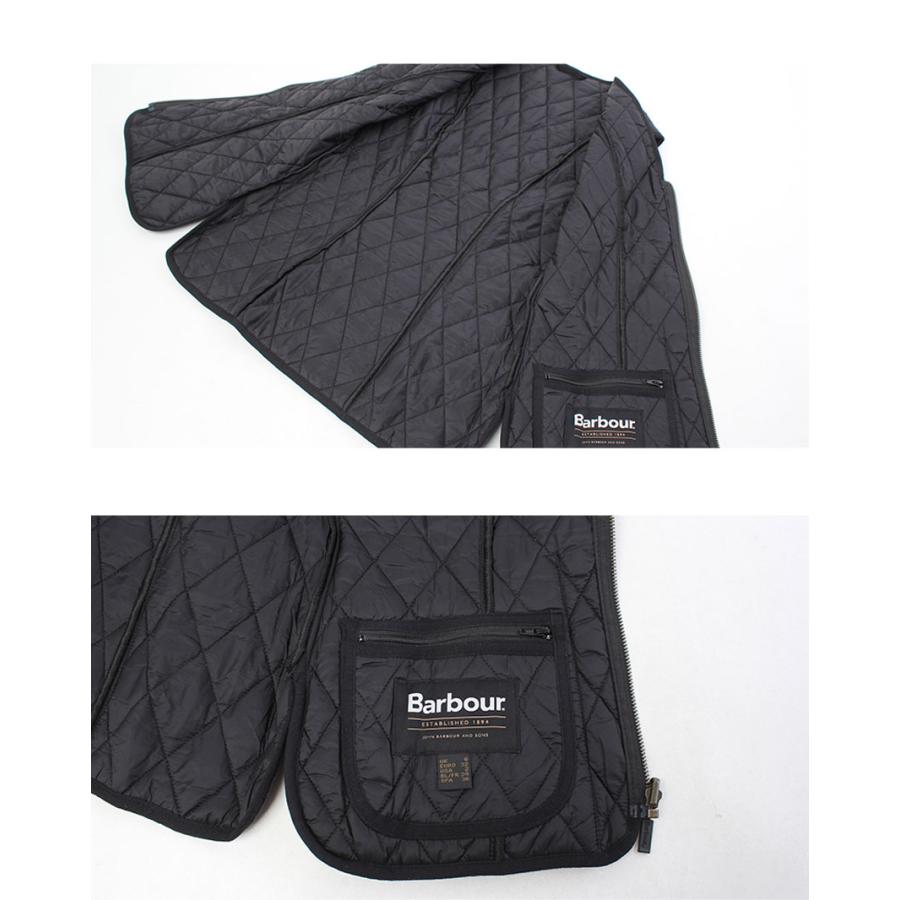 Barbour キルティング フード付きベスト Barbour（バブアー） ベスト レディース BARBOUR LLI0001 ブラック 黒