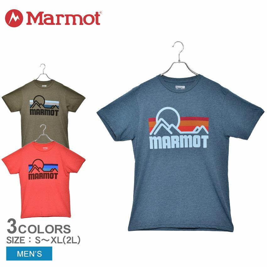 マーモット Tシャツ 半袖 メンズ 男性用 MARMOT ロゴ アウトドア 登山 