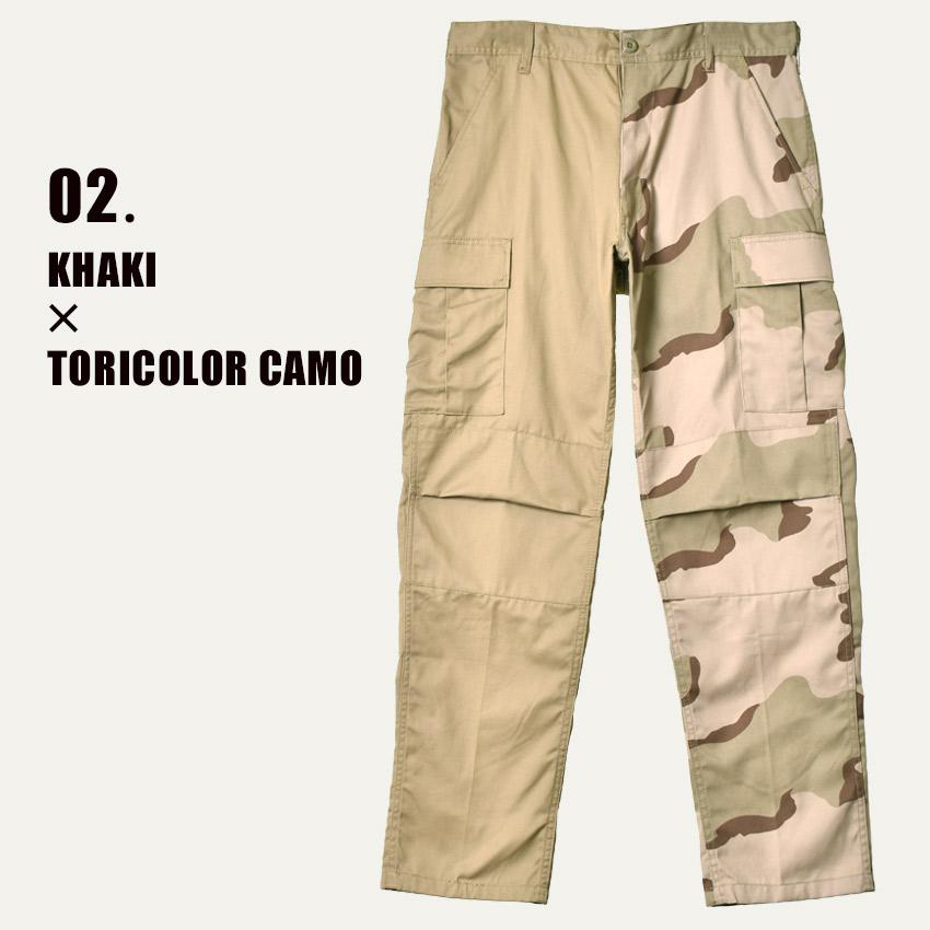 ROTHCO（ロスコ） カーゴパンツ ロング メンズ 別注 ミリタリー 迷彩 おしゃれ 耐久性 TWO TONE CAMO BDU CARGO ...