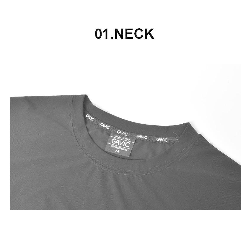 ガビック 半袖Tシャツ メンズ デザイン レイヤードTシャツ GAVIC GA7302 ブラック 黒 カーキ グレー ライフスタイル トップス｜z-mall｜09