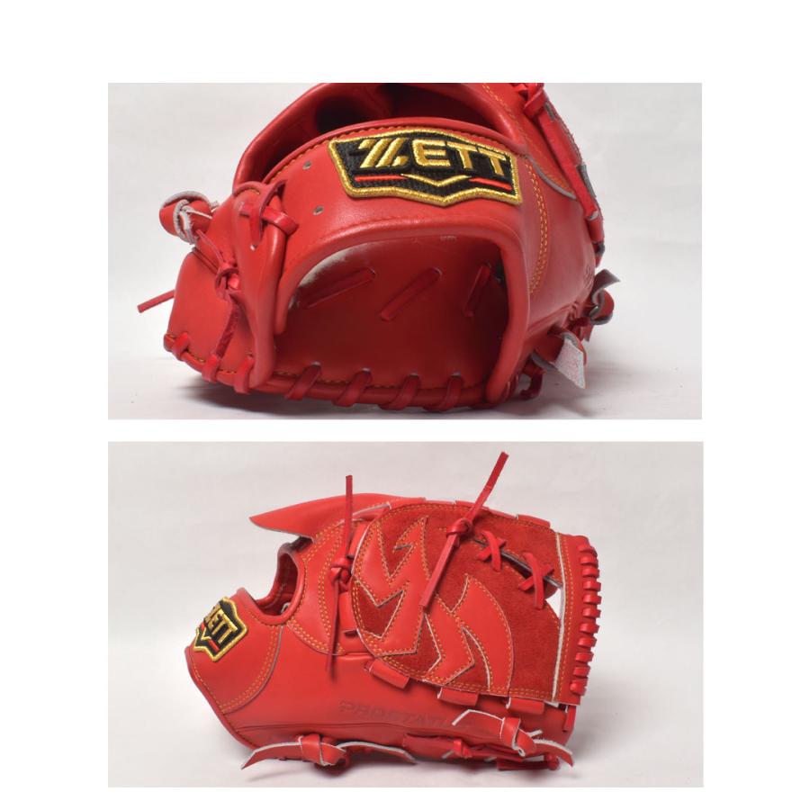ZETT レッド 野球グローブ ゼット（ZETT）（キッズ）少年軟式用グラブ オールラウンド用 野球