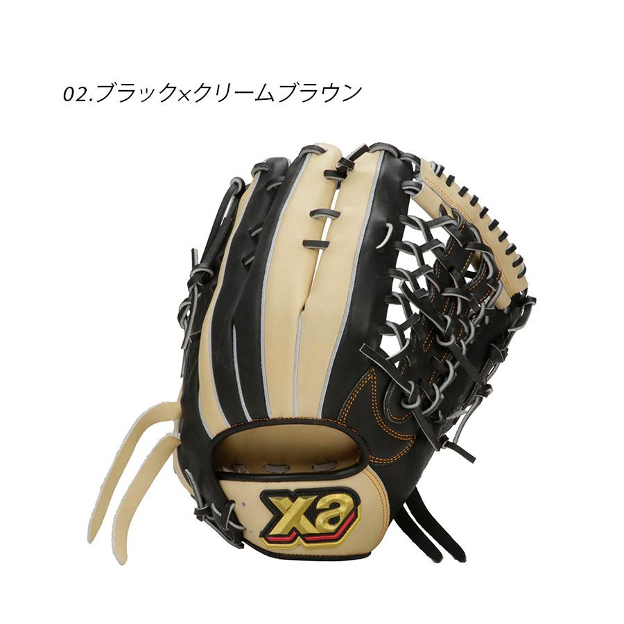 硬式野球 レザーグローブ 黒/ベージュ ザナックス グローブ メンズ レディース Xanax BRG24PG1T ブラック 黒