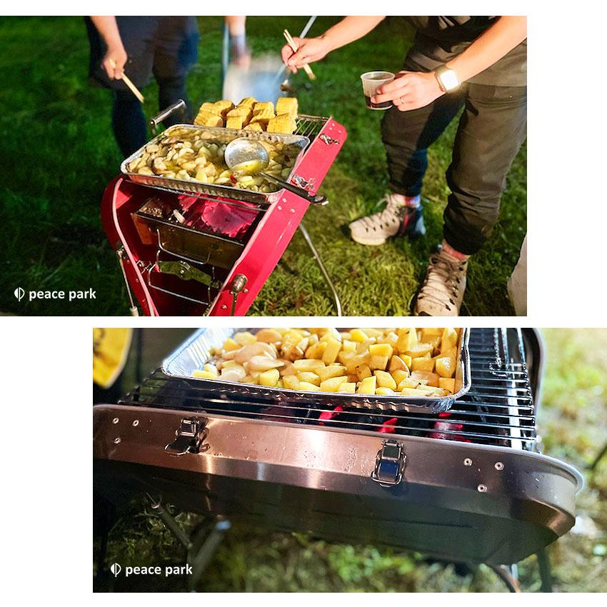 送料無料 ピース パーク キャンプ用品 スーツケースグリル L peace park YF-8828 レッド キャンプ アウトドア レジャー BBQ｜z-mall｜11