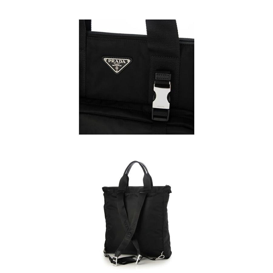 PRADA（プラダ） バックパック メンズ Re-Nylon サフィアーノレザー