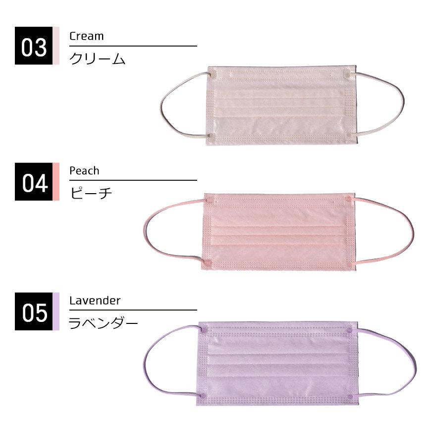 冷感マスク 不織布 カラー 柄入り 1DAY 7枚入り 普通サイズ COOL