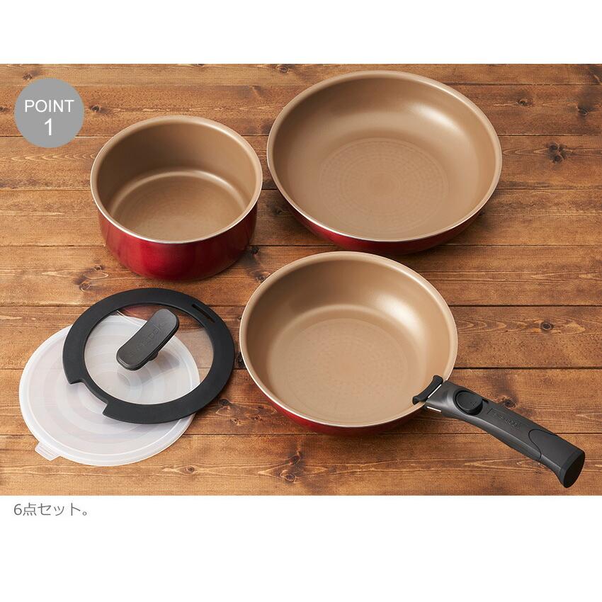 evercook エバークック フライパンセット アルファ 着脱6点セット