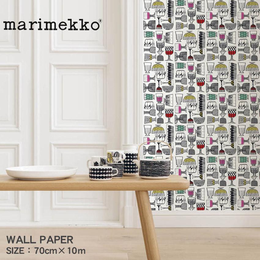 マリメッコ 壁紙 MARIMEKKO 14100 ホワイト 白 マルチ クロス