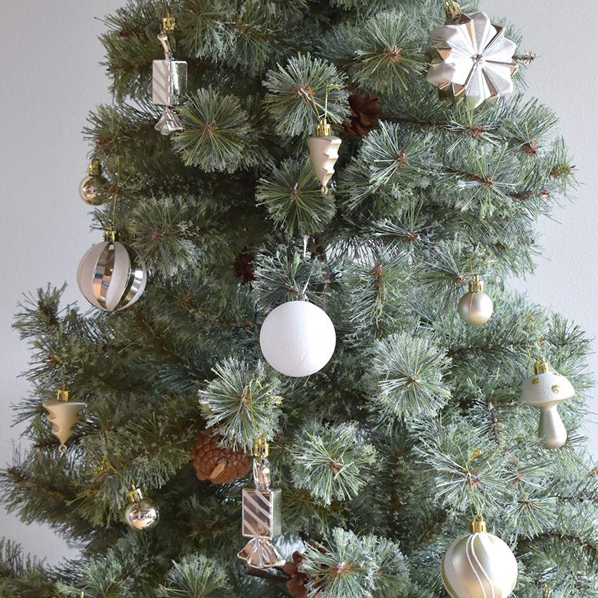 ツリー オーナメント 52個セット XO2023-01 シルバー 銀 レッド