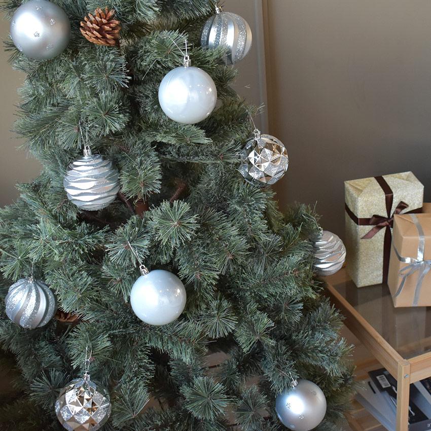 クリスマスオーナメント ツリー オーナメント ボール 8cm 12個セット XO2023-06 ゴールド 金