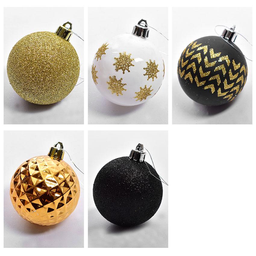 ツリー オーナメント 6cm 20個 セット ゴールド 金 白 オーナメント