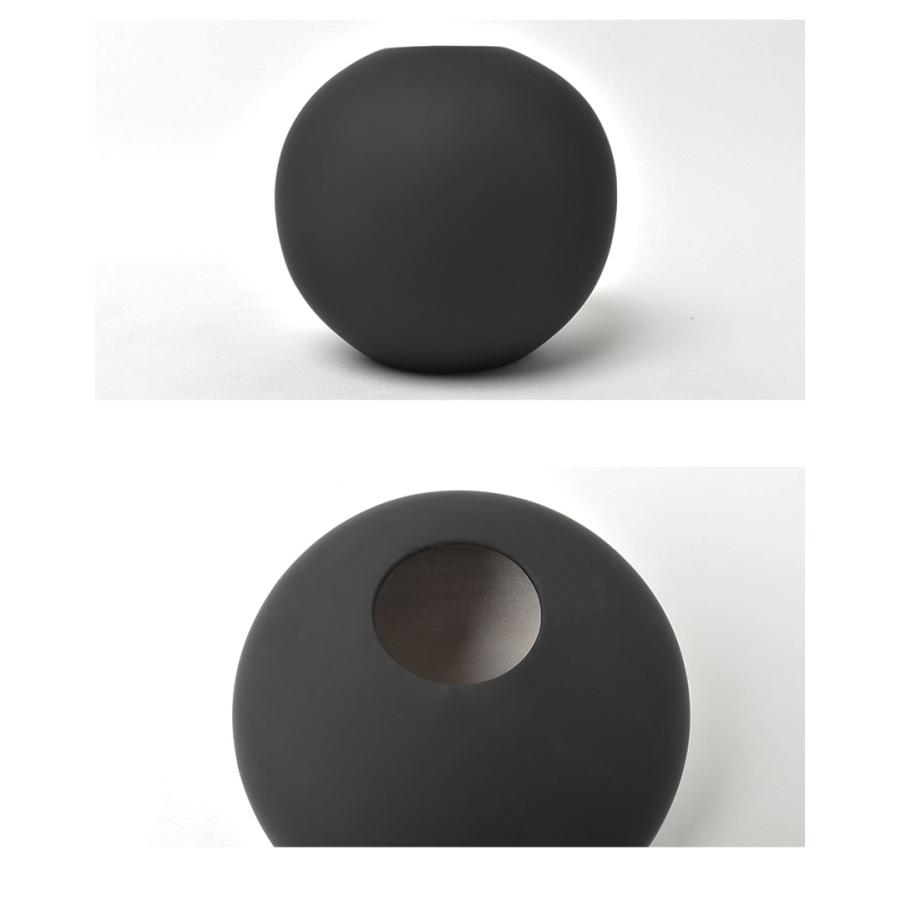 クーイー 花瓶 ボールベース 20cm COOEE HI-028-03 黒 白 インテリア