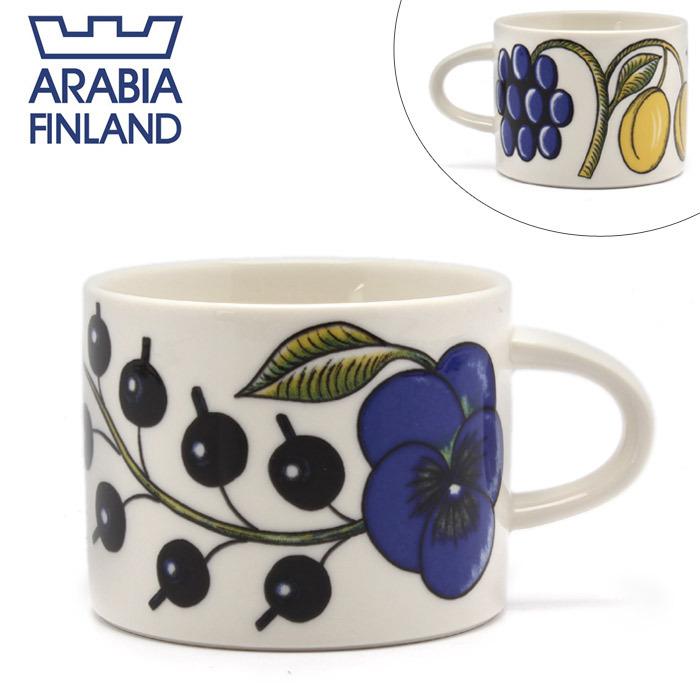 アラビア 食器 パラティッシ マグカップ 280ml ARABIA 008947 ホワイト 白 ブルー コップ カップ 花柄 フラワー イラスト 陶器｜z-mall