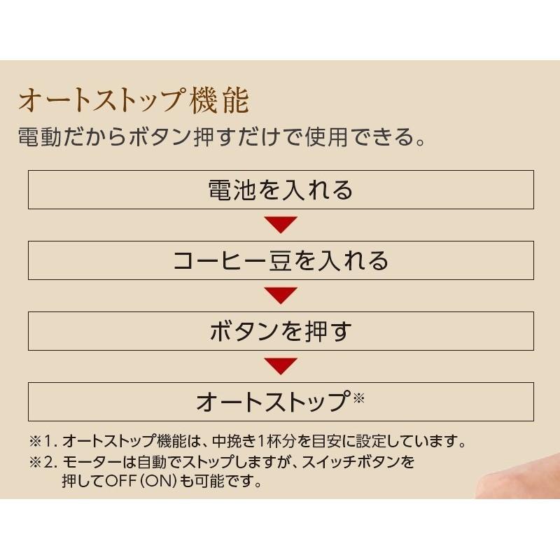 京セラ セラミック 電動 コーヒーミル CMD-70 ブラウン コンパクト コードレス 臼式 無段階 粗さ調節 粗挽き 極細挽き対応 自動 オートストップ | KYOCERA | 03