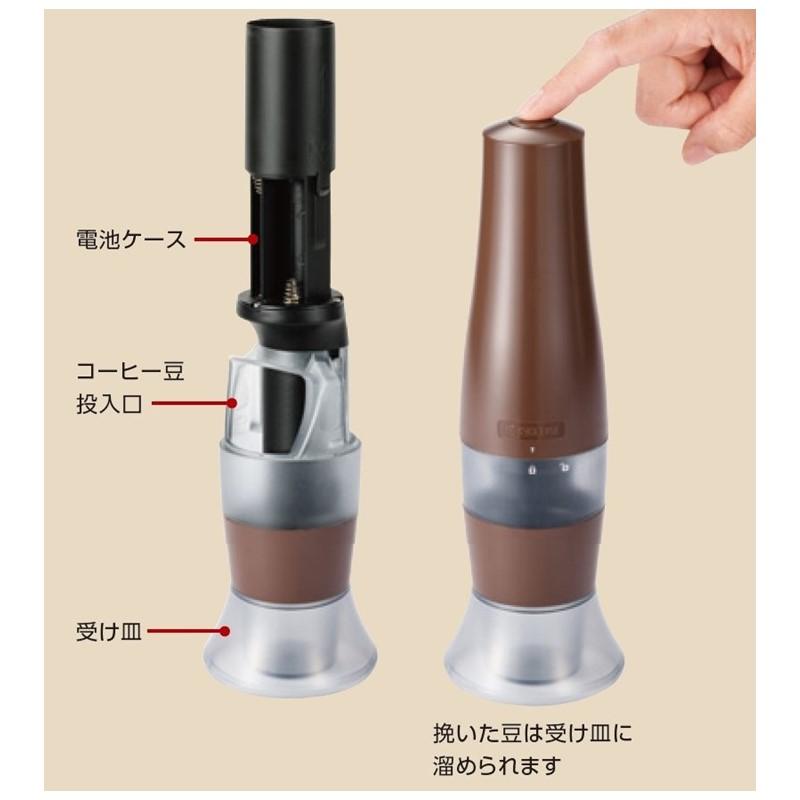 京セラ セラミック 電動 コーヒーミル CMD-70 ブラウン コンパクト コードレス 臼式 無段階 粗さ調節 粗挽き 極細挽き対応 自動 オートストップ | KYOCERA | 04