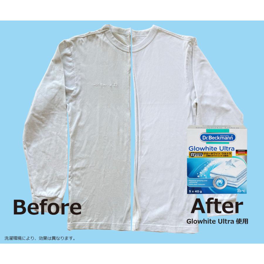 ドクター ベックマン グローホワイト ウルトラ 蛍光増白剤（酸素系漂白剤入り） 5包入り Dr. Beckmann  洗濯漂白剤 粉末 個包装 白物衣類 正規品 | Dr. Beckmann | 06