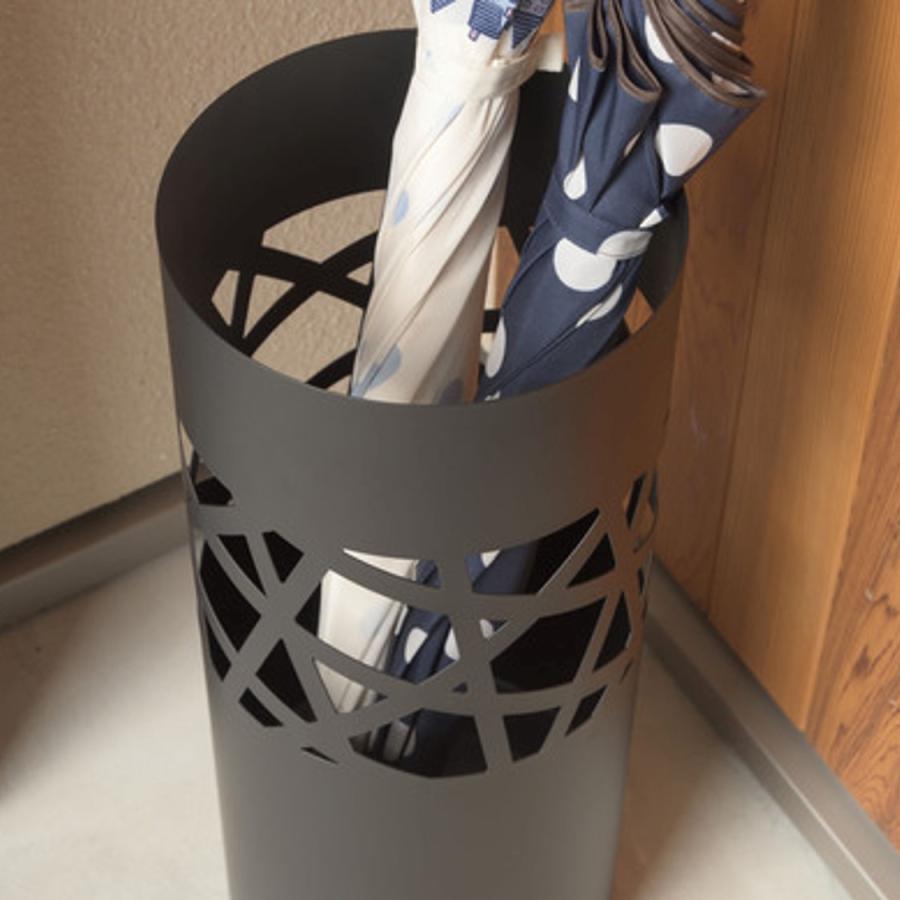 傘立て おしゃれ スリム 北欧 コンパクト アイアン シンプル 玄関 アンブレラスタンド 省スペース トレー付き ブラック ホワイト 東谷 LFS-181 送料無料 | 東谷 | 06