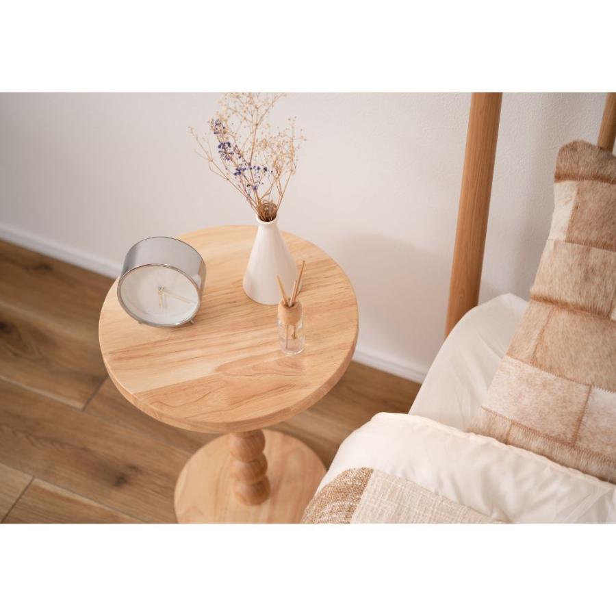 サイドテーブル ミニテーブル 丸 おしゃれ ナイトテーブル ナチュラル 北欧 ソファ ベッド パソコン 寝室 リビング PT-470 | 東谷 | 08
