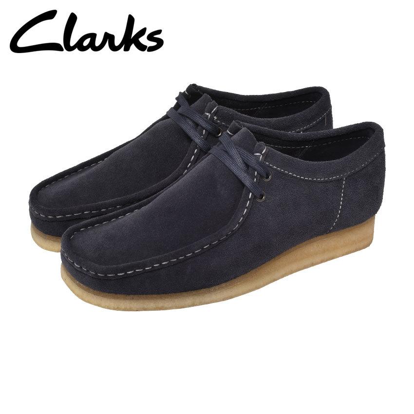 クラークス カジュアルシューズ メンズ 【5％OFF】 ワラビー CLARKS 26154744 ネイビー シューズ モカシン ミドルカット