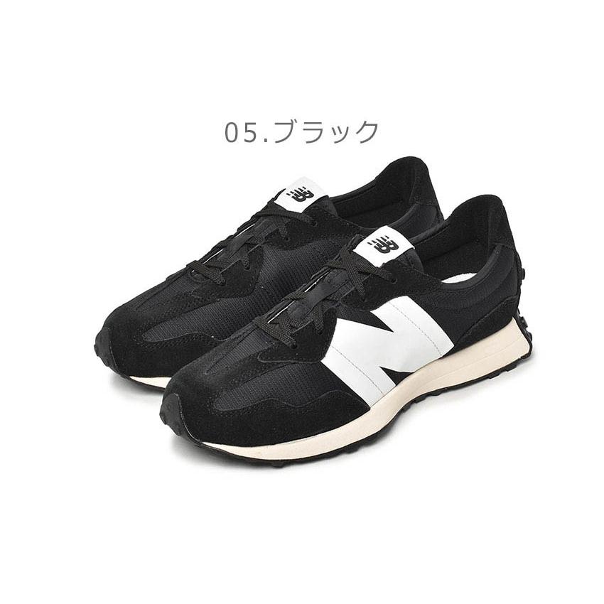 ニューバランス 327 スニーカー レディース キッズ ジュニア GS327 NEW BALANCE 青 靴 ローカット 本革｜z-sports｜21