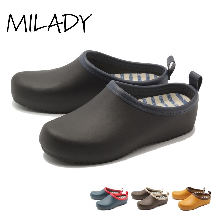 レインシューズ スリッポン レディース 防水クロッグサンダル Milady Ml276 ブラック 黒 シューズ ミレディ Z Sports Paypayモール店 通販 Paypayモール