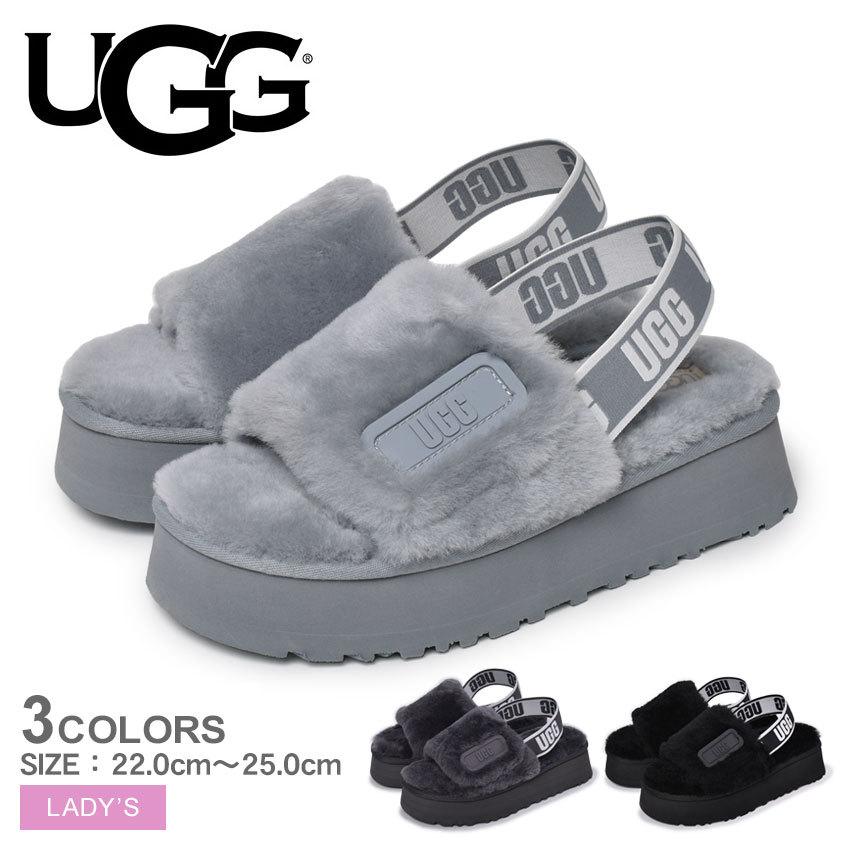 アグ サンダル レディース ディスコ スライド Ugg ブラック 黒 グレー ボア シープスキン レザー ファーサンダル 厚底 1262 0268 Z Sports ヤフーショッピング店 通販 Yahoo ショッピング