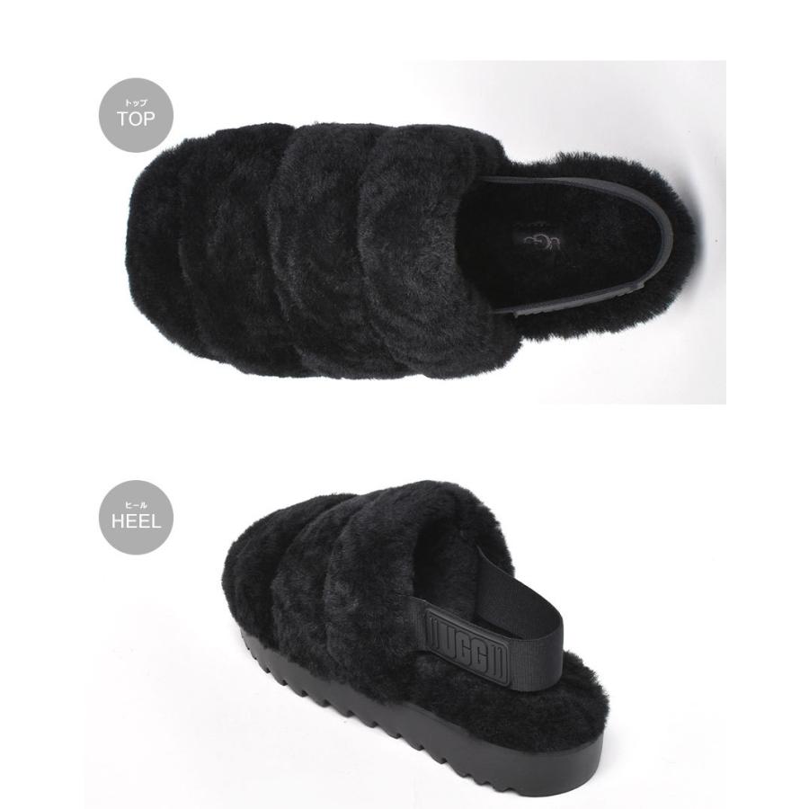 美品✨ UGG アグ スーパーフラッフ ブラック 24.0 UGG（アグ） サンダル レディース スーパーフラッフスリッパ UGG