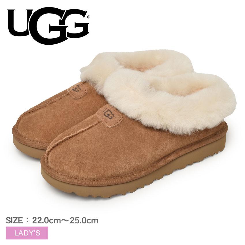 アグ スリッポン レディース W タゼット UGG 1134810 ブラウン ホワイト 白 シューズ スリップオン ルームスリッパ ブランド