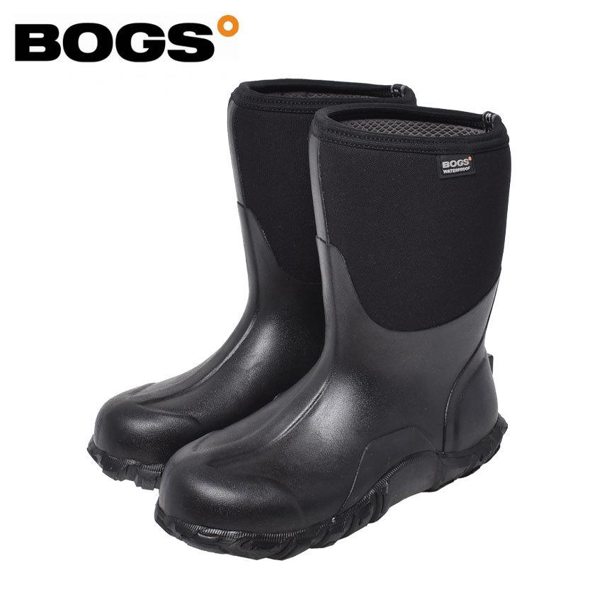 ボグス レインブーツ メンズ CLASSIC MID BOGS 61142 ブラック 黒 72％以上節約 ミッドカット 梅雨 長靴 雪 雨靴 通勤 防水 防滑 雨 おしゃれ 送料無料 激安 お買い得 キ゛フト
