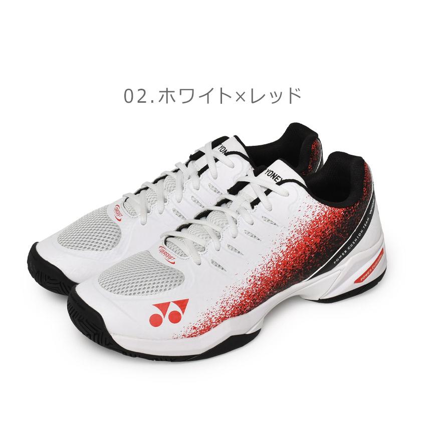 ヨネックス テニスシューズ メンズ パワークッション チームワイド GC YONEX SHTTWGC ホワイト 白 ブラック 黒 フットウェア 赤｜z-sports｜05