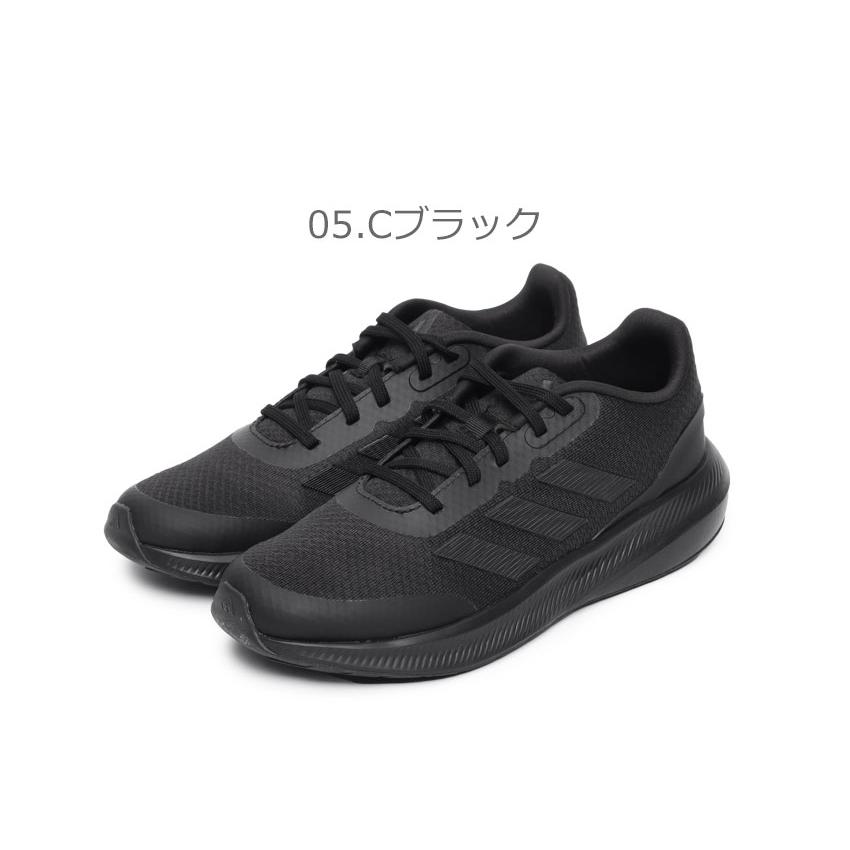 アディダス ランニングシューズ レディース キッズ ジュニア 子供 コア ファイト 2.0 K ADIDAS LTJ62 ブラック 黒 ホワイト 白｜z-sports｜09