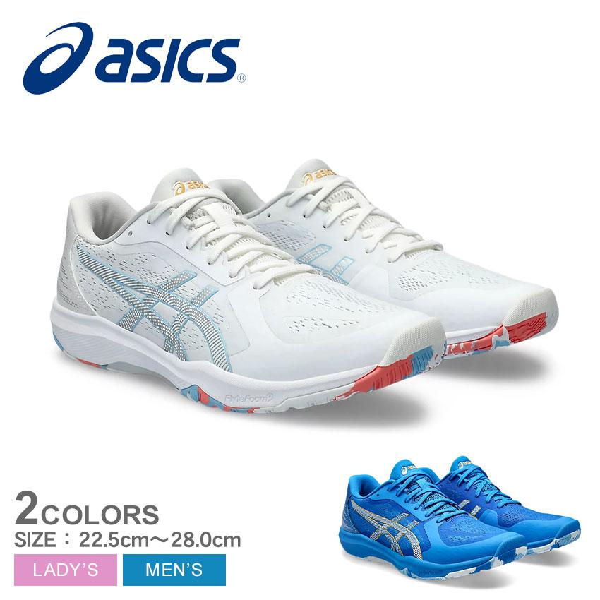 asics サッカーシューズ ホワイト/ブルー ASICS（アシックス） 卓球シューズ メンズ レディース ダイナ