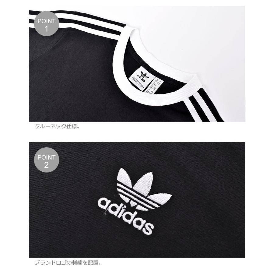 アディダス オリジナルス 半袖Tシャツ レディース 3 ストライプス ADIDAS ORIGINALS 黒 白 ロゴ｜z-sports｜11